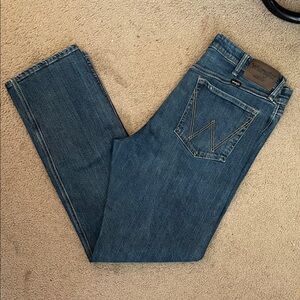 Wrangler Men's Straight Fit Blue Jeans